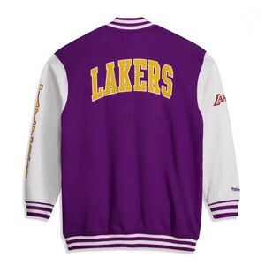 NWT Los Angeles Lakers Mitchell & Ness Hardwood Classics Varsity Jacket XL Big